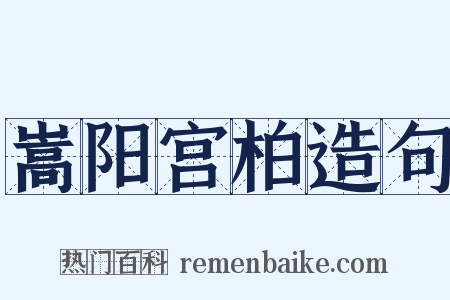 嵩阳宫柏造句是什么意思的图片